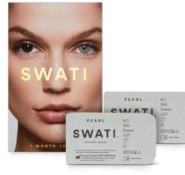 SWATI - Farvede Kontaktlinser 1 Måned - Pearl